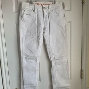 White, rock revival, boot cut jeans